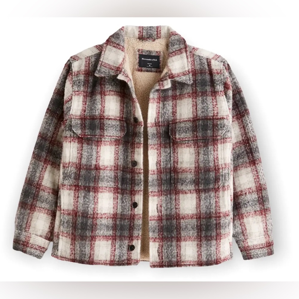 COPY - Abercrombie & Fitch Sherpa lined men’s flannel size Medium